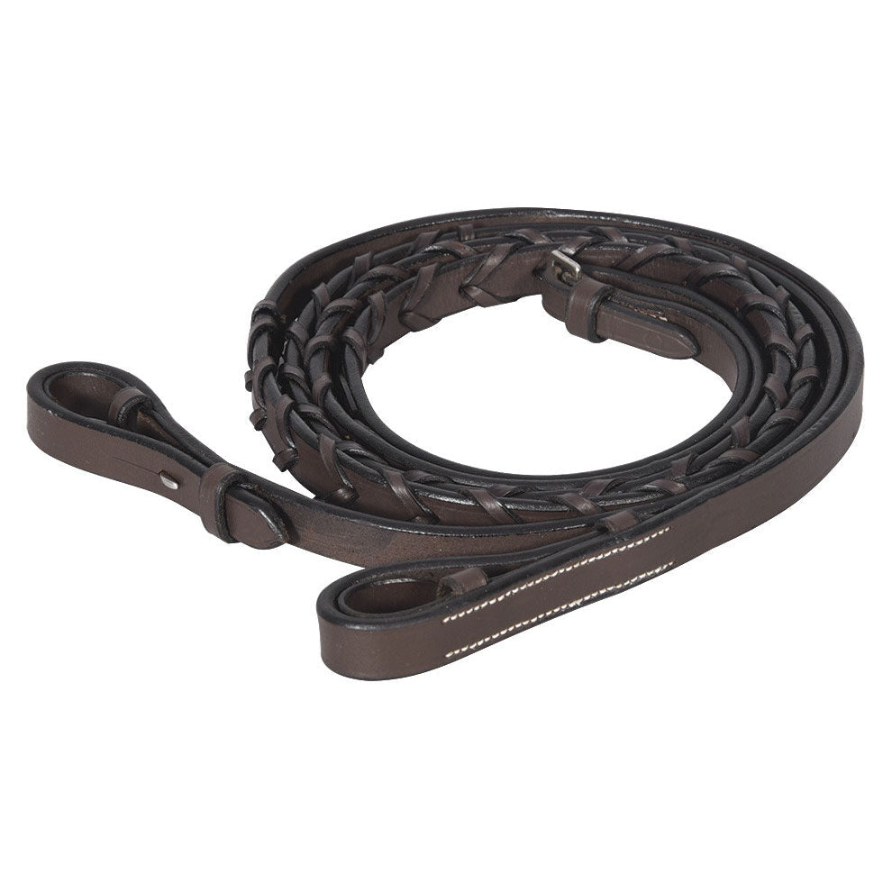 dark brown leather rein