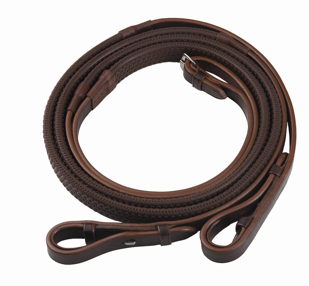 brown rubber reins
