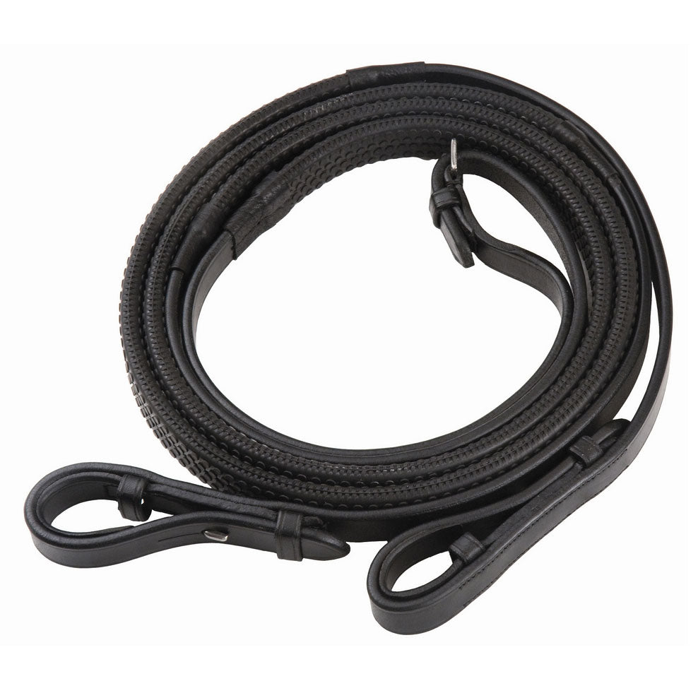 black rubber reins