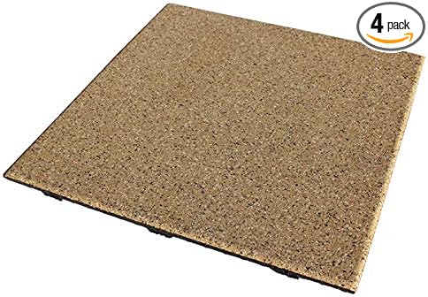 American Floor Mats - Extreme Rubber Gym Tiles - 1 Inch Thick Colorful Rubber Gym Tiles - Superior Shock and Sound Absorbing Tiles - 10% Grey 4 Tile Pack (Covers 16 Sq Ft)