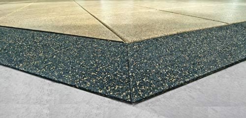 American Floor Mats - Extreme Rubber Gym Tiles - 1 Inch Thick Colorful Rubber Gym Tiles - Superior Shock and Sound Absorbing Tiles - 10% Grey 25 Tile Pack (Covers 100 Sq Ft)