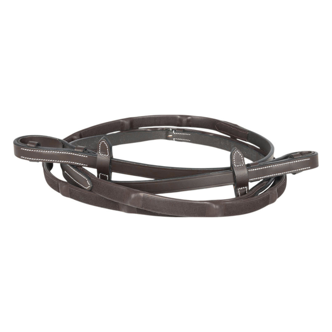 brown rubber reins
