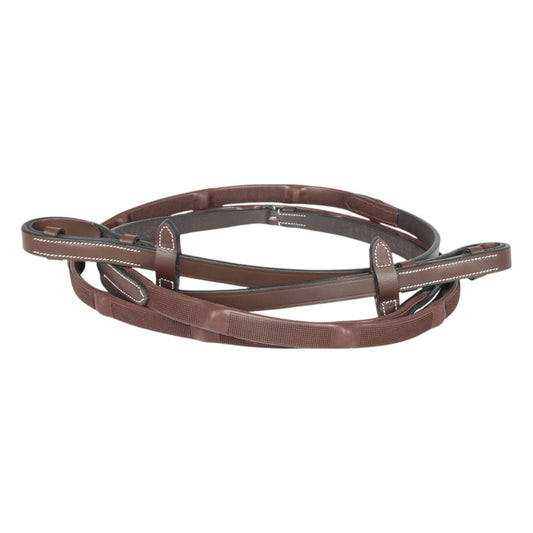 brown rubber reins