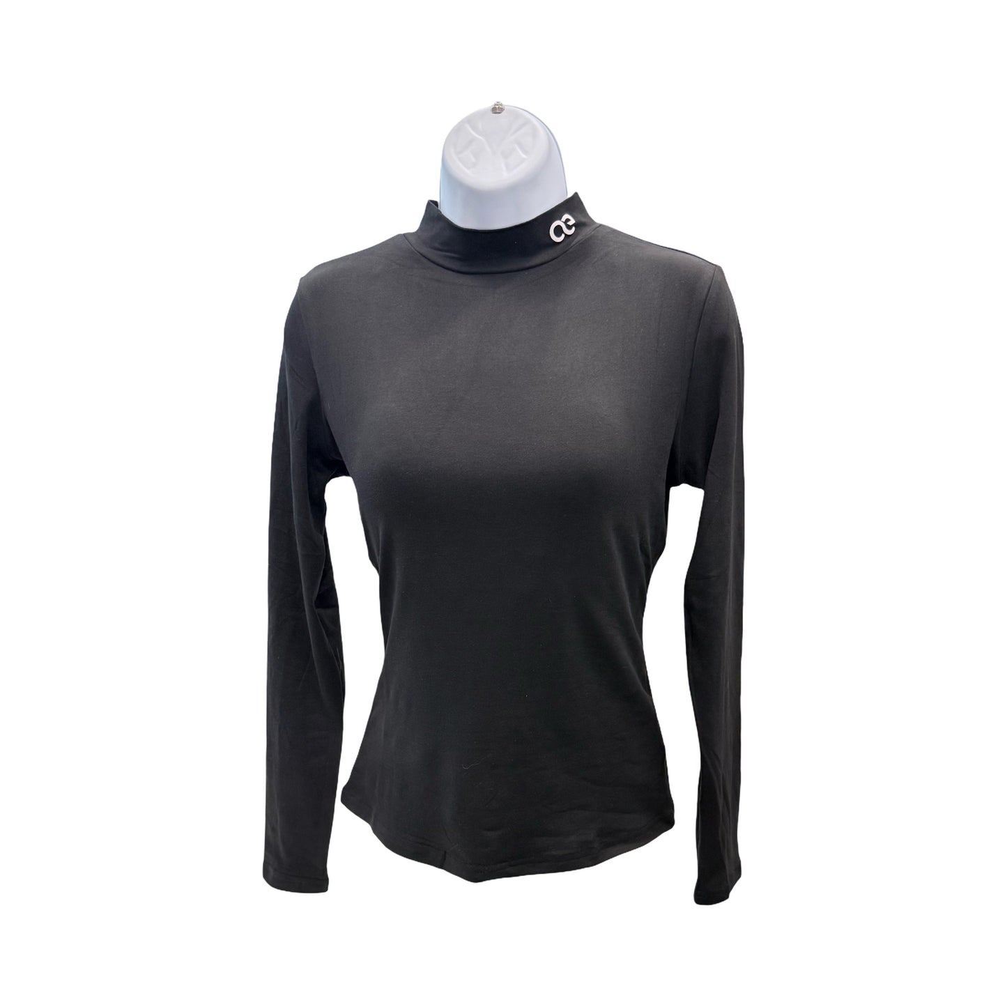 black mock neck base layer