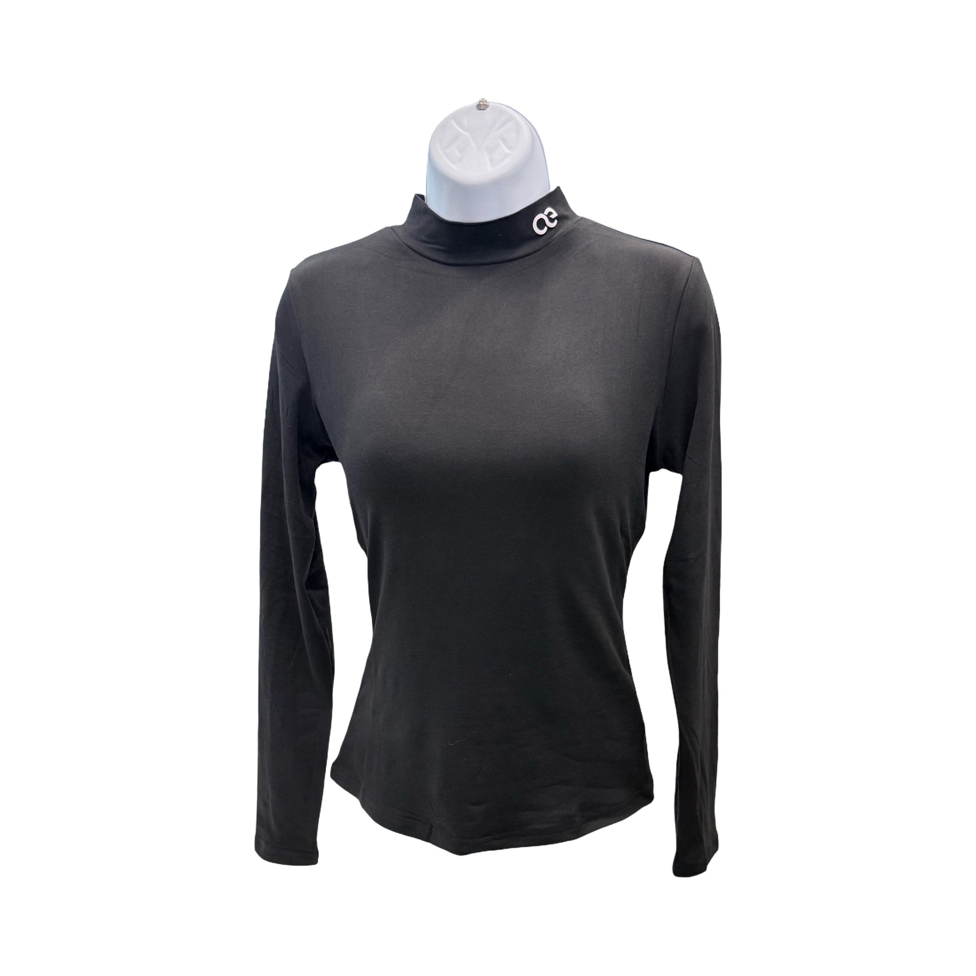 black mock neck base layer