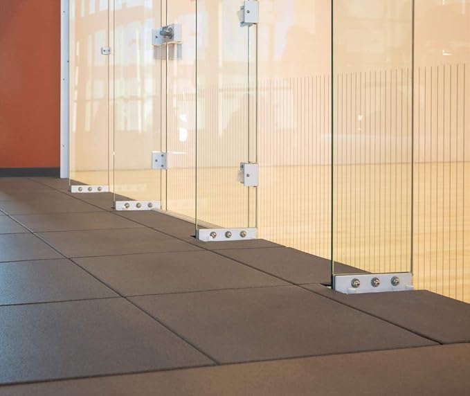 American Floor Mats - Extreme Rubber Gym Tiles - 1 Inch Thick Colorful Rubber Mats - Superior Shock and Sound Absorbing - 10% Grey - 2' x 2' Single Mat (Covers 4 Sq Ft)