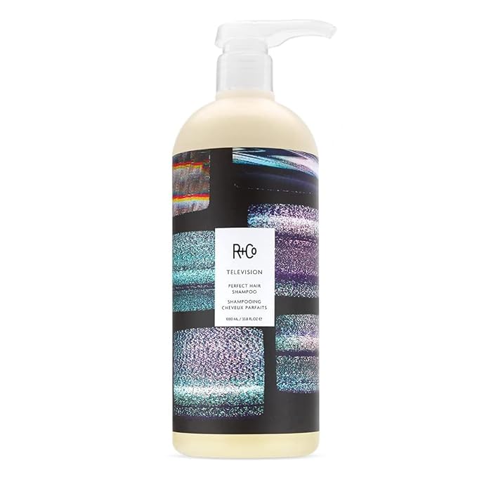 R+Co Television Perfect Hair Shampoo & Conditioner Set + Sample (0.5oz) | Lightweight + Smoothing + Volume | Vegan + Cruelty-Free | 33.5oz (pack of 2)