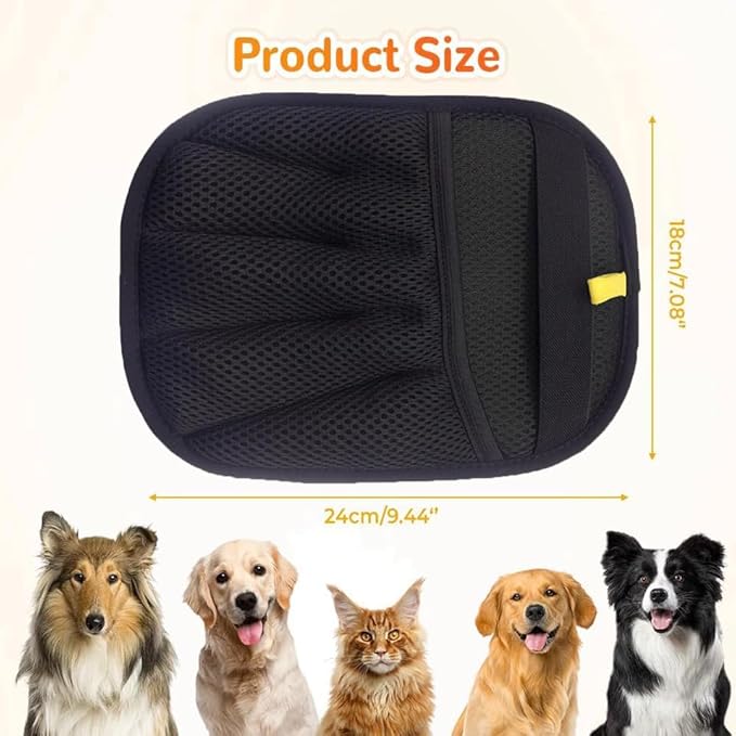 2PCS Pet Hair Remover, Electrostatic Pet Hair Removal Gloves, Reusable Cat & Dog Hair Remover for Couch, Furniture, Carpet, Curtain, Upgraded Animal Fur Removal Tool, Cat Grooming Gloves