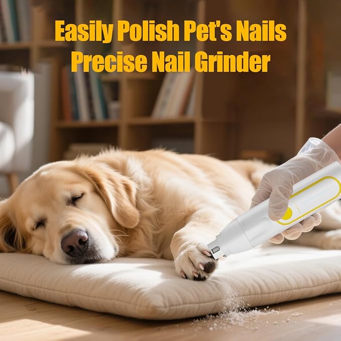 Dog Clippers Grooming Kit, 4-in-1 Low-Noise Dog Paw Trimmer, Shaver, Nail Trimmer and Nail Grinder 2025 New Electric Cordless Pet Grooming Kit