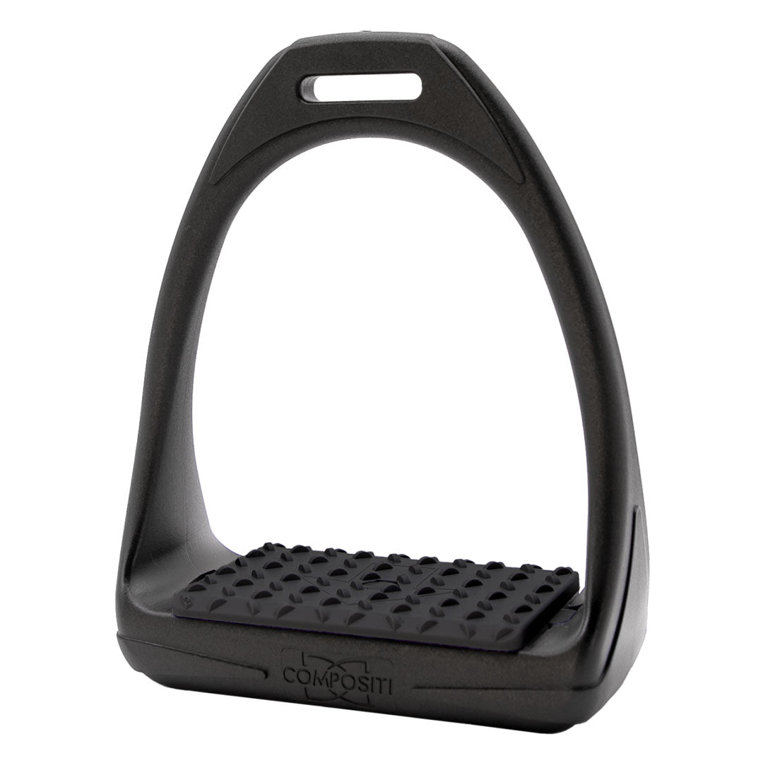black stirrup with foot grip
