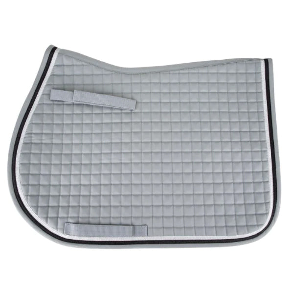 grey quilted saddle pad