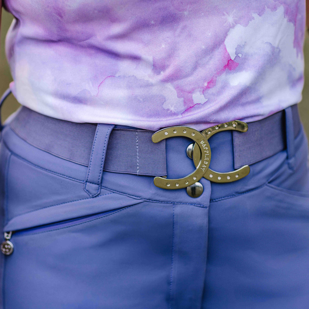 purple belt with horseshoe accent