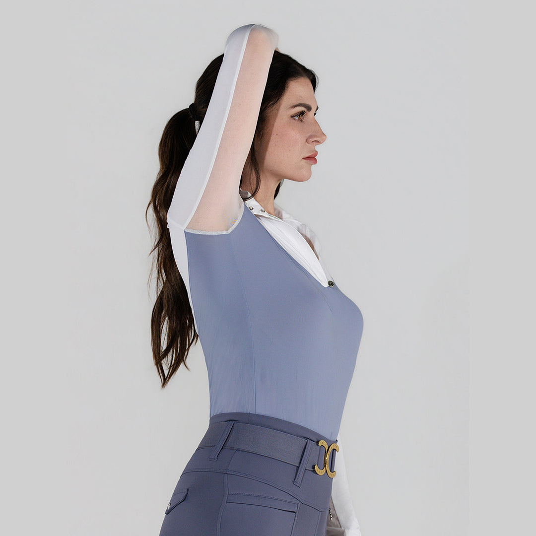 two tone equestrian top