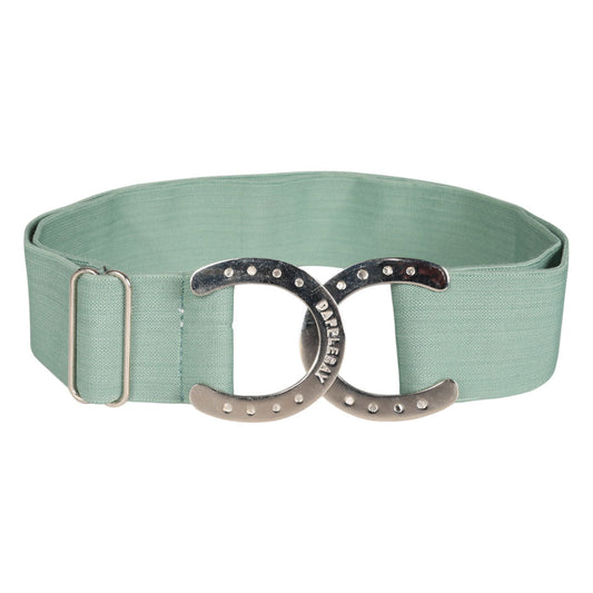 light green belt with horseshoe accent