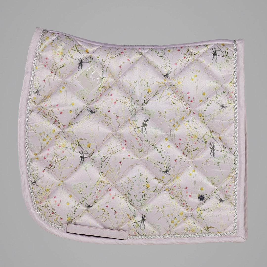 pink floral printed saddle pad