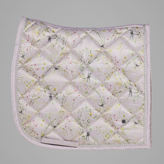 pink floral printed saddle pad