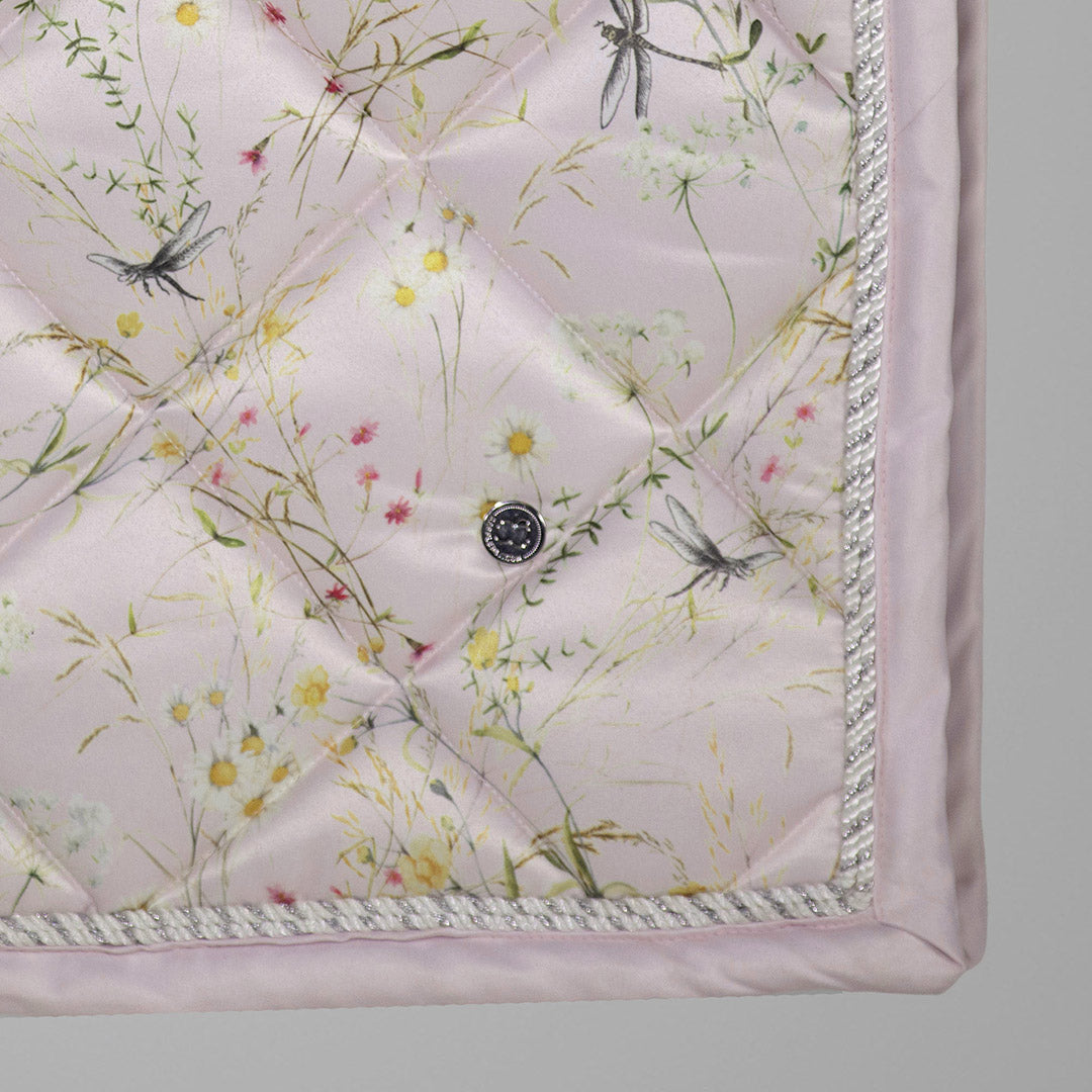 pink floral printed saddle pad