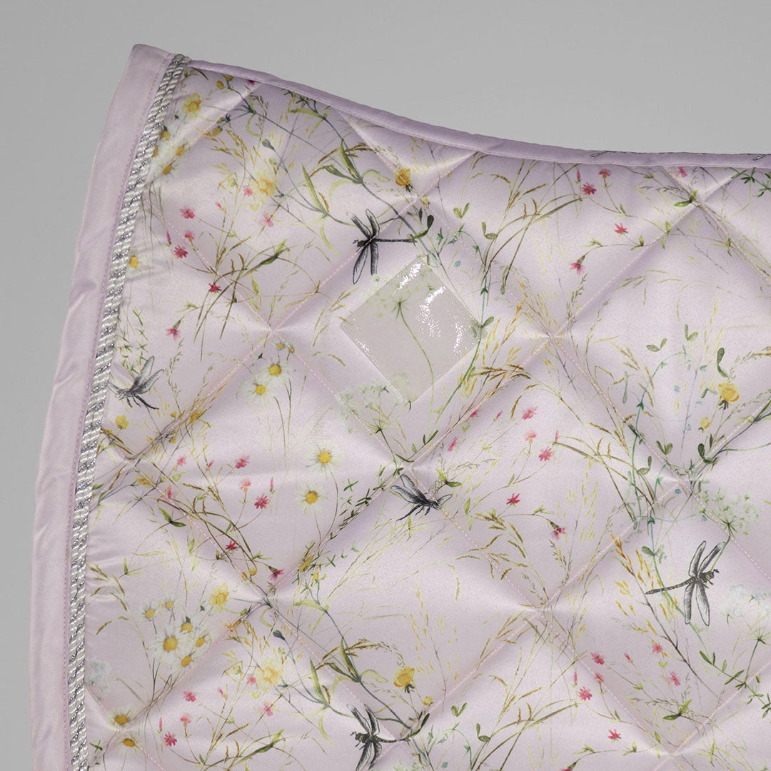 pink floral printed saddle pad