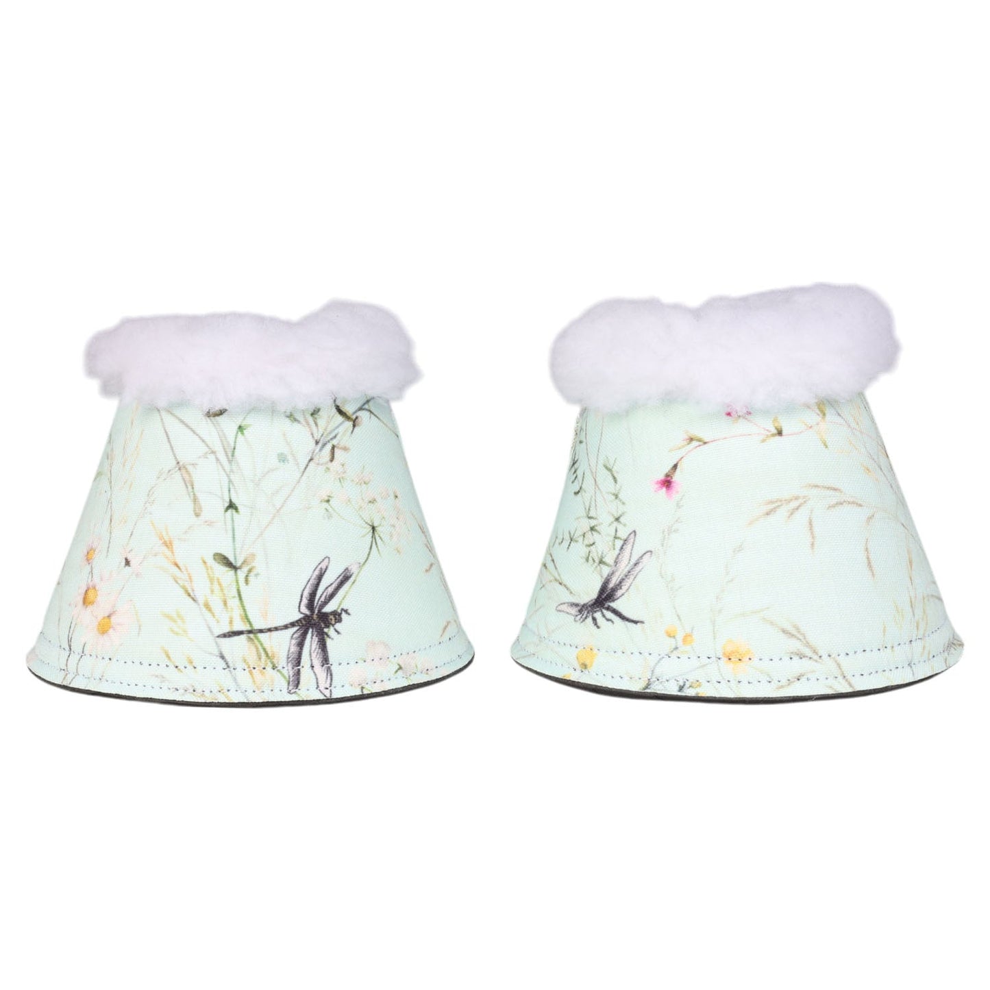 green floral print bell boots