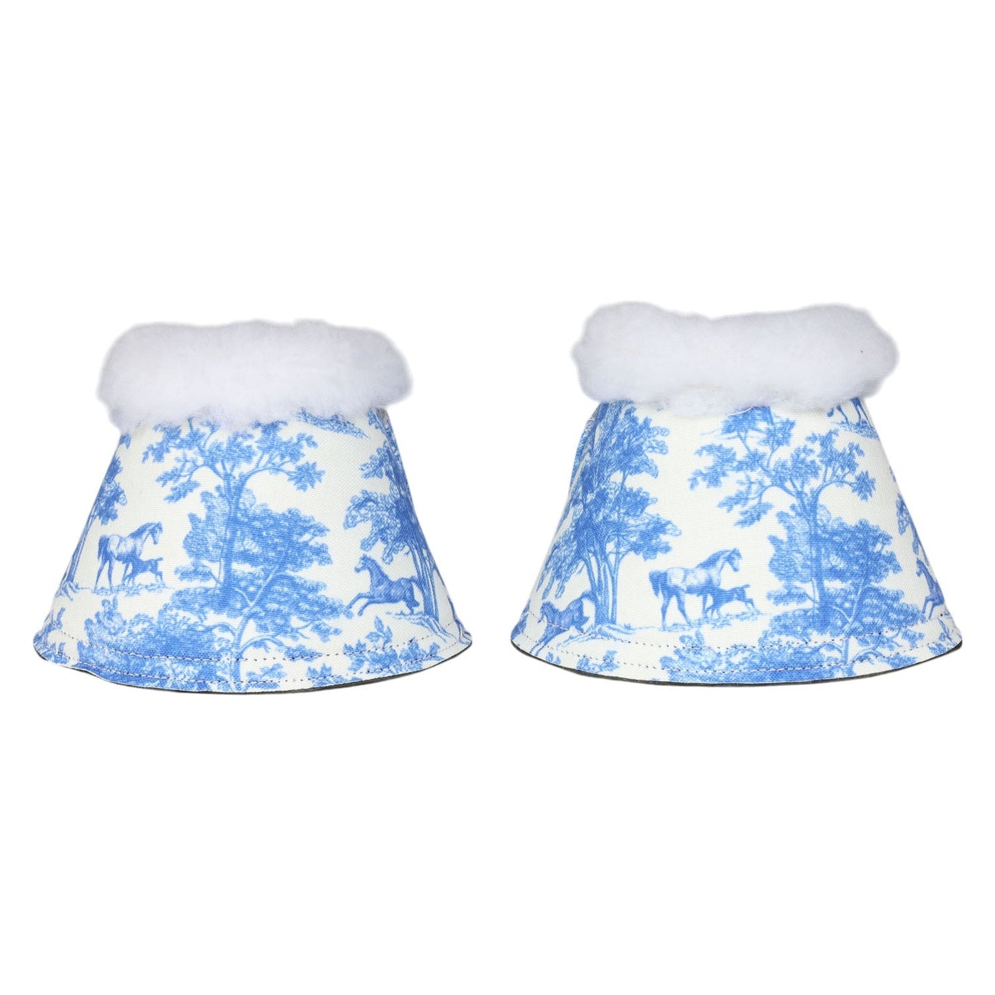 Breeches.com Dapplebay Equestrian Toile Bell Boots-Blue/White