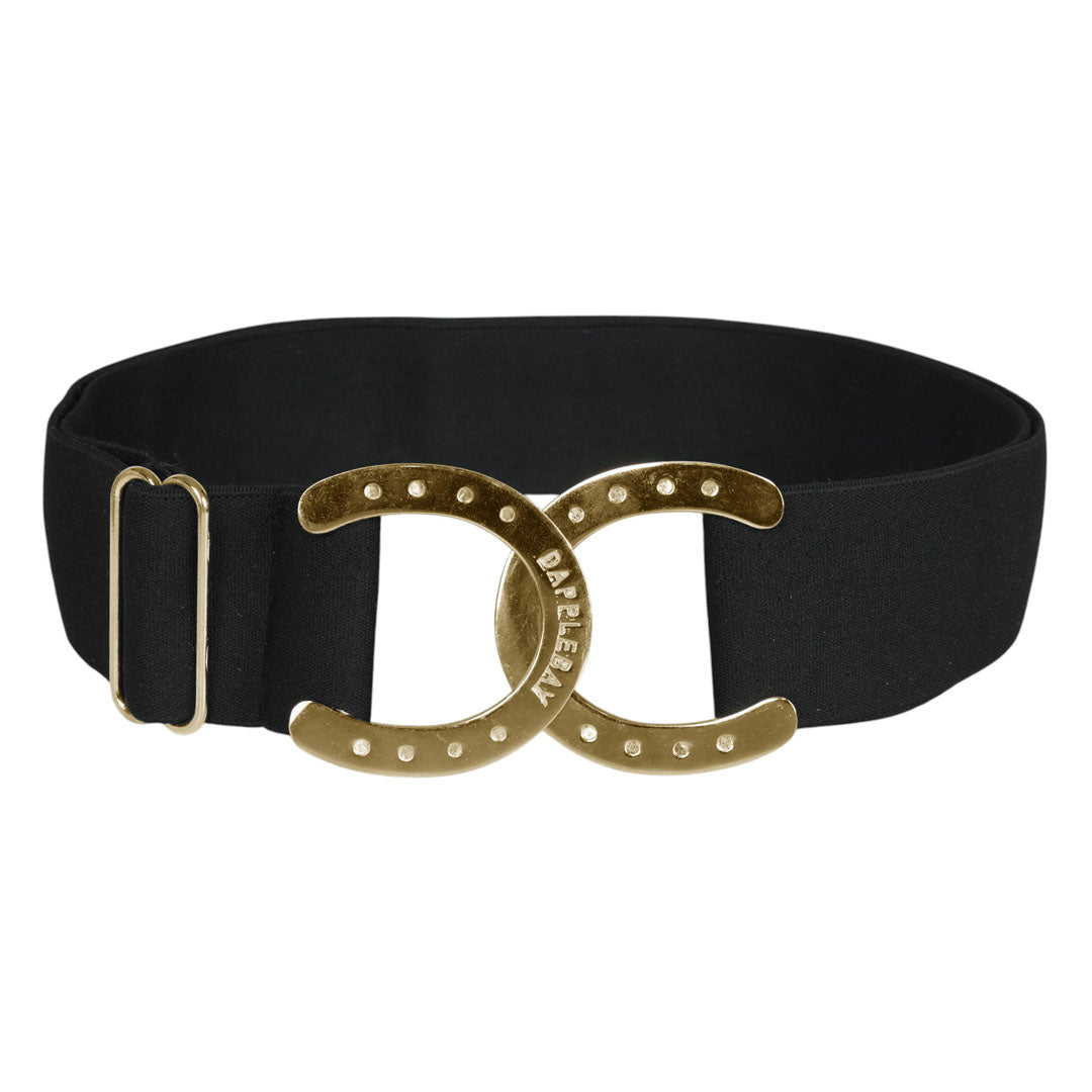 black belt with horseshoe accent