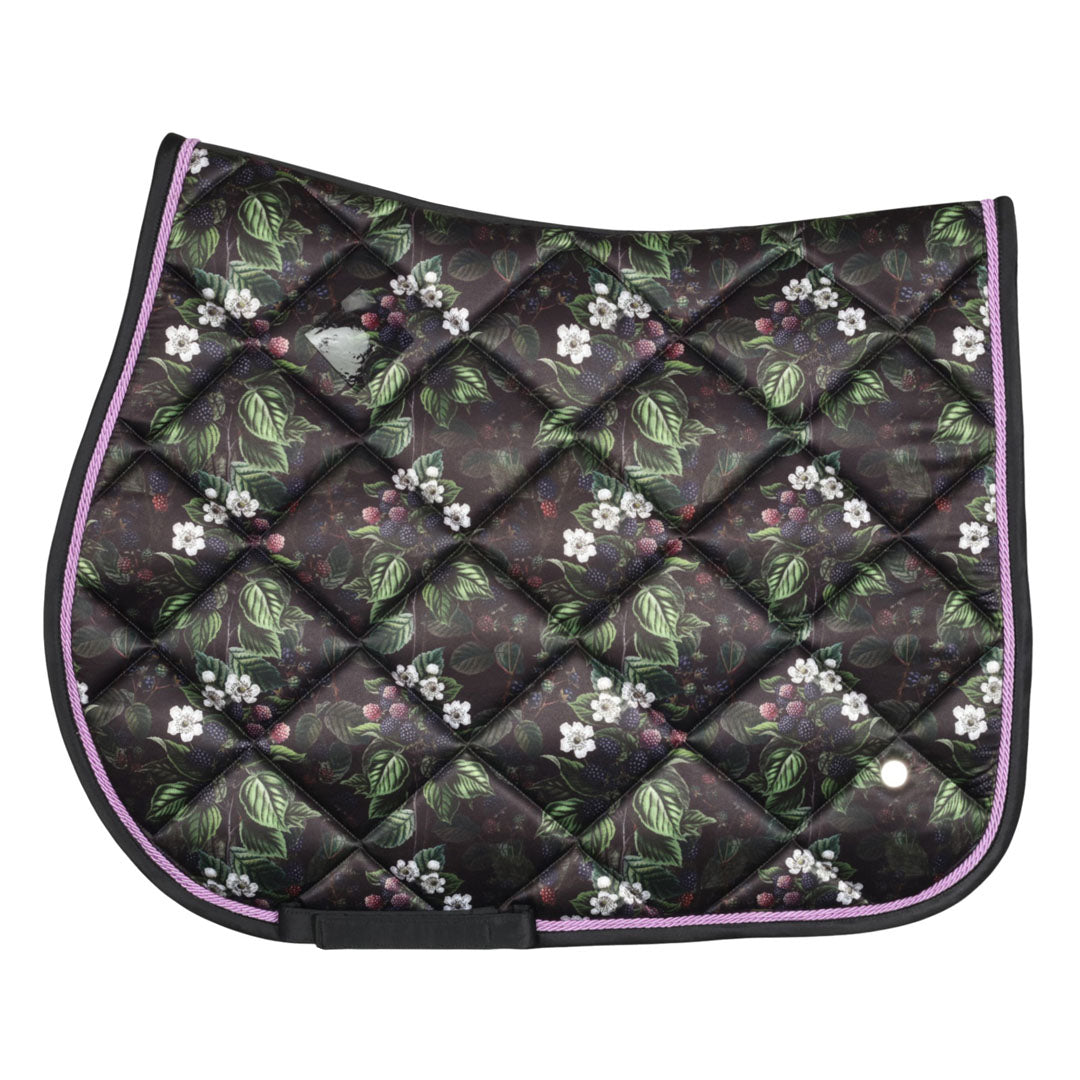 black printed saddle pad