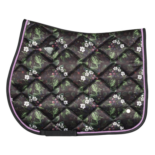 black printed saddle pad