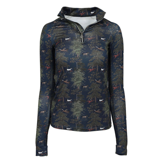 printed long sleeve riding shirt