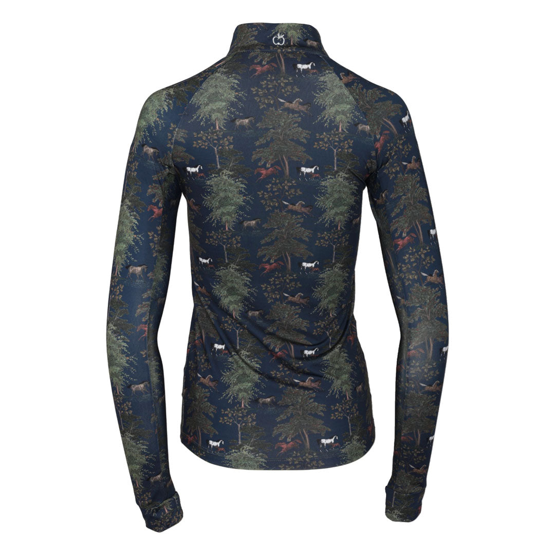 printed long sleeve riding shirt