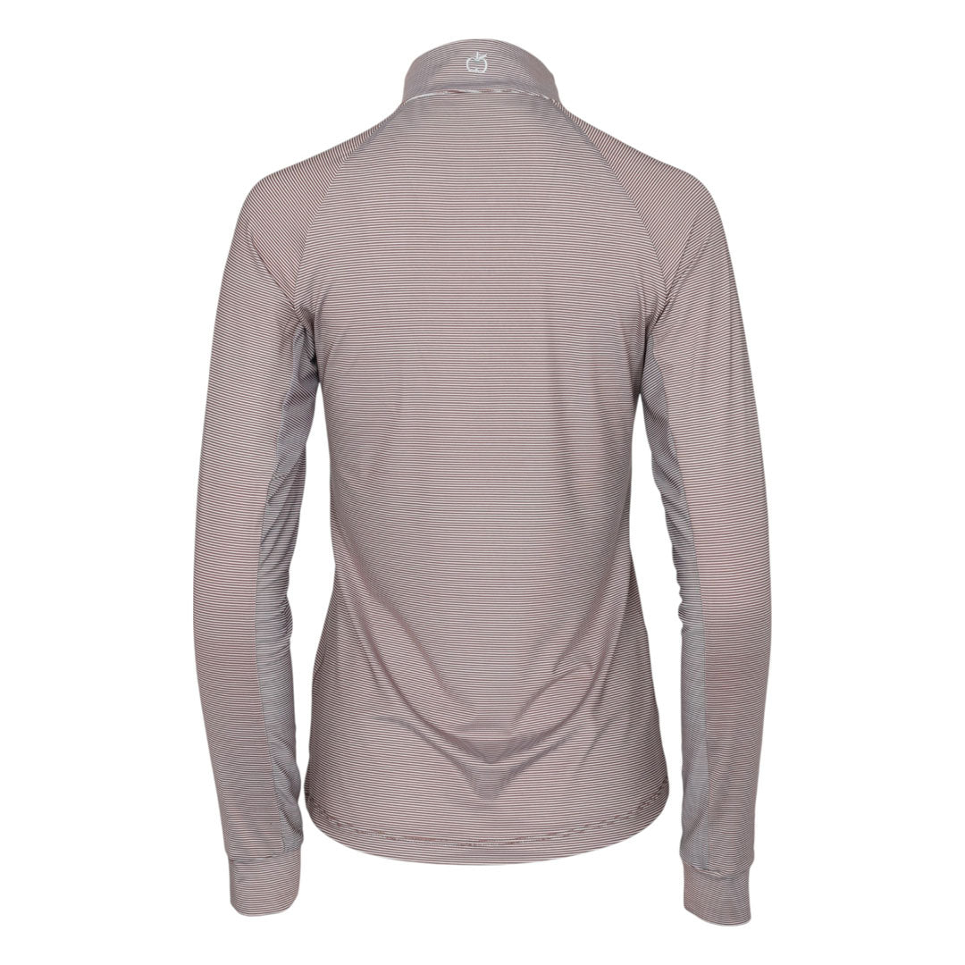 brown striped riding shirt