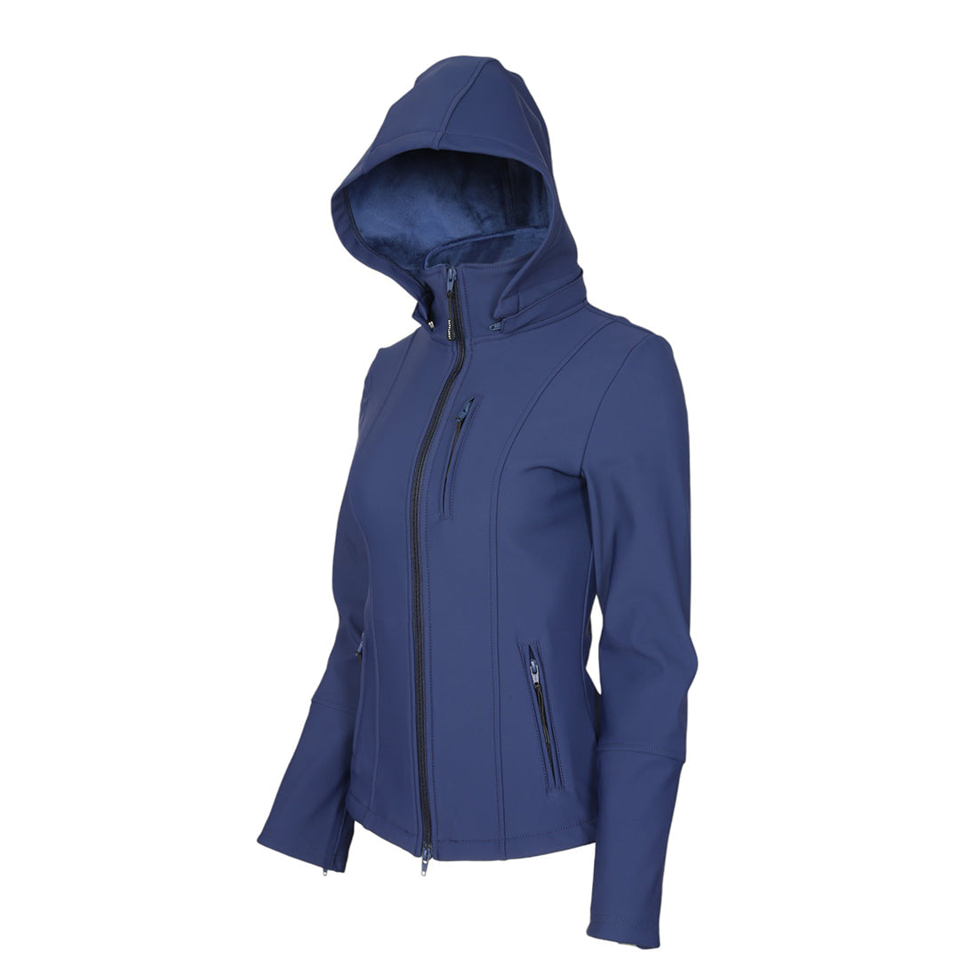 Blue hooded jacket 
