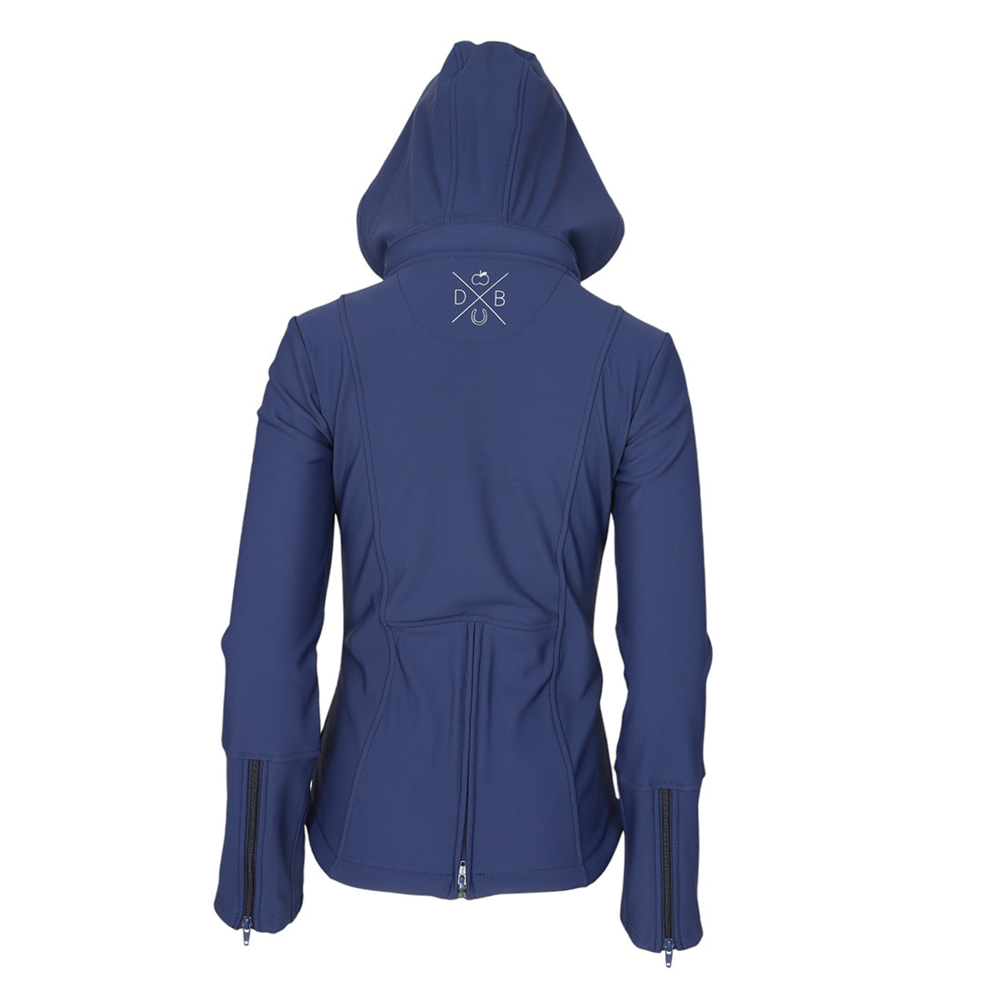 Blue hooded jacket background