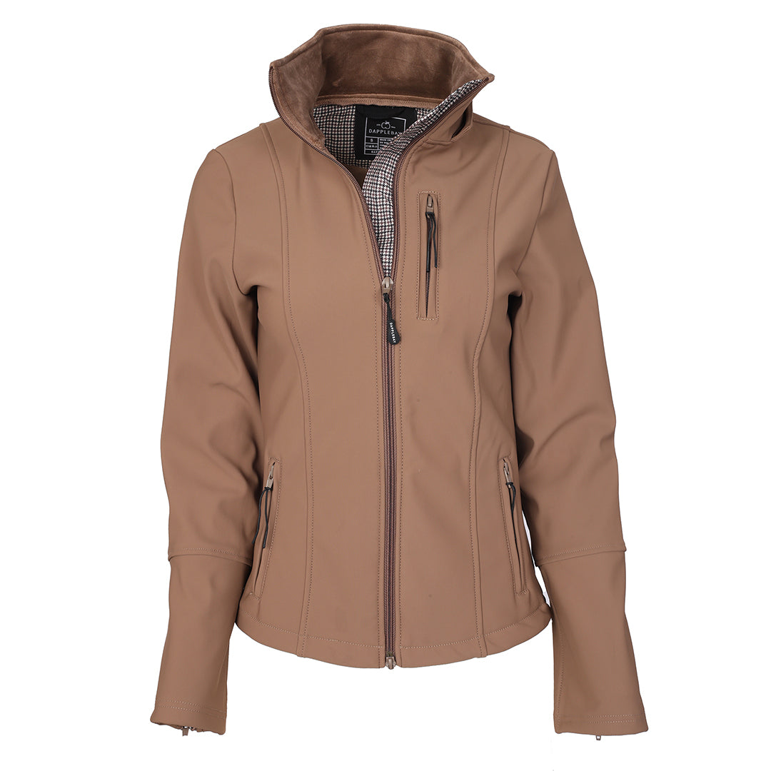 Brown jacket with a checkered interior 