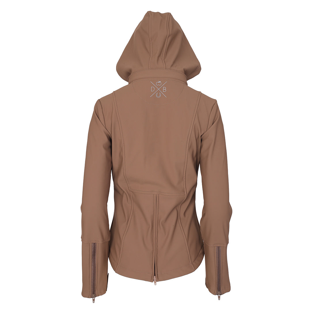 Brown jacket with a hood 