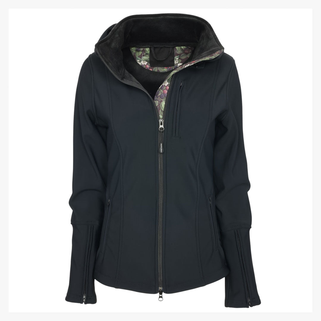 Black jacket with pattern lining 