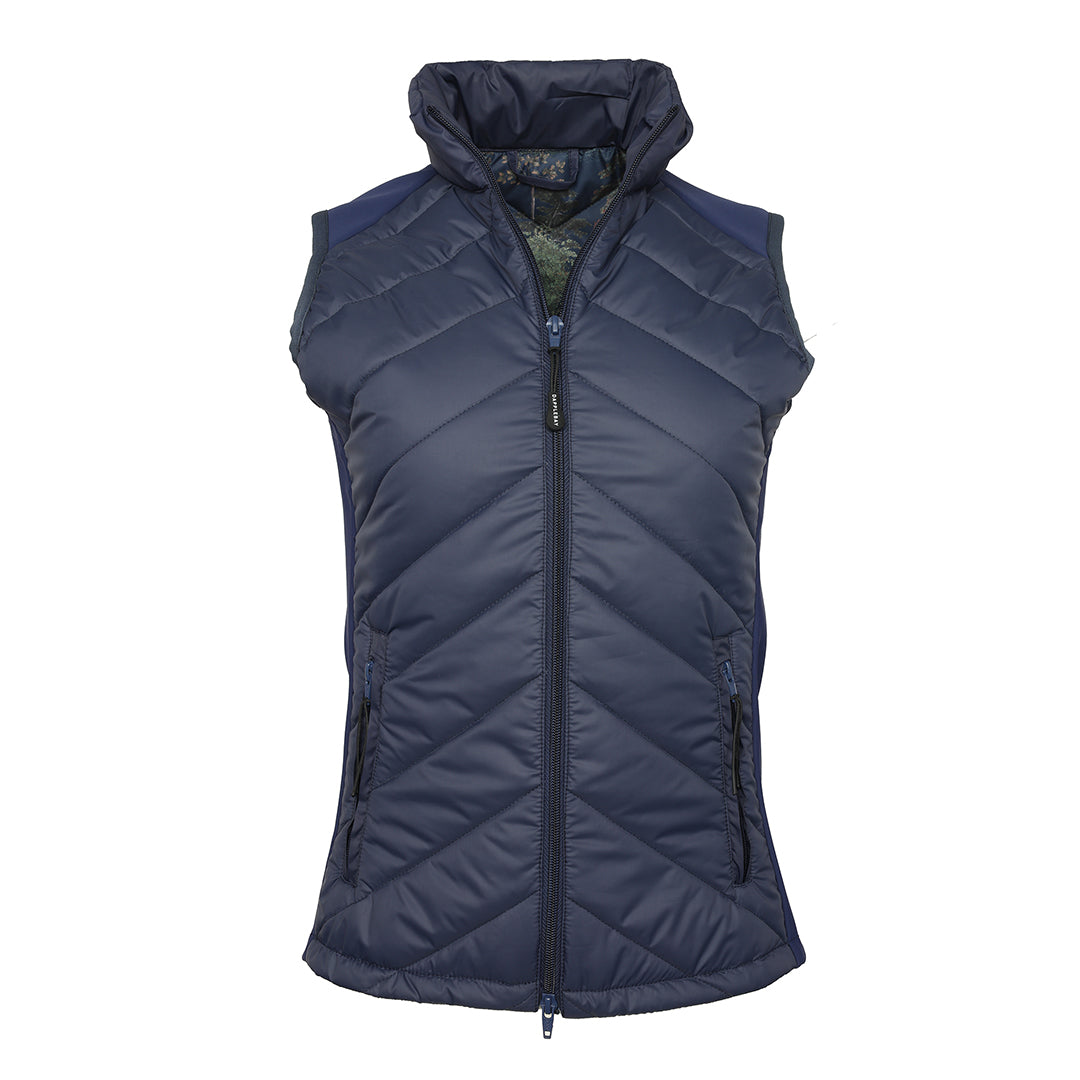 Navy blue quilted vest 