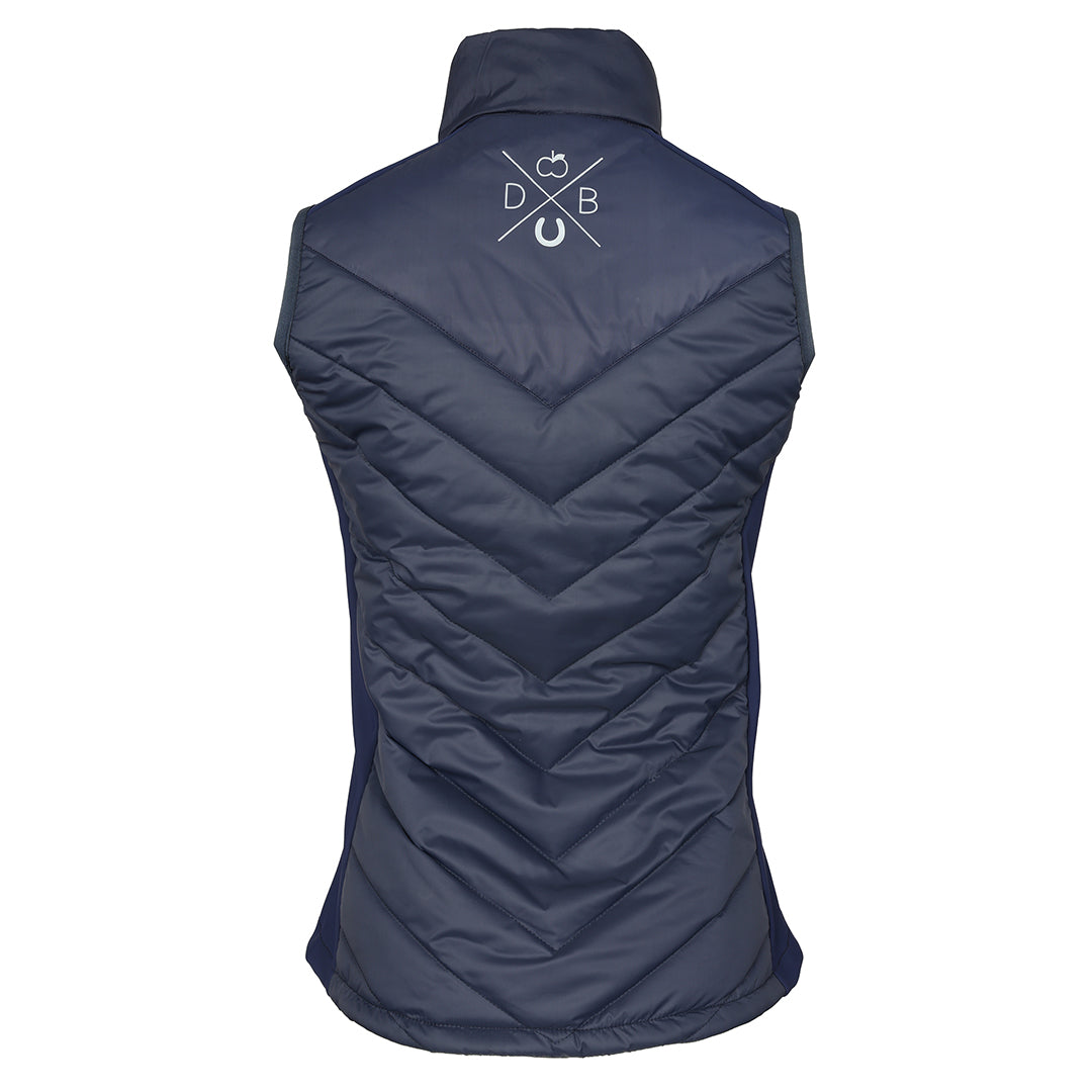 Navy blue quilted vest 
