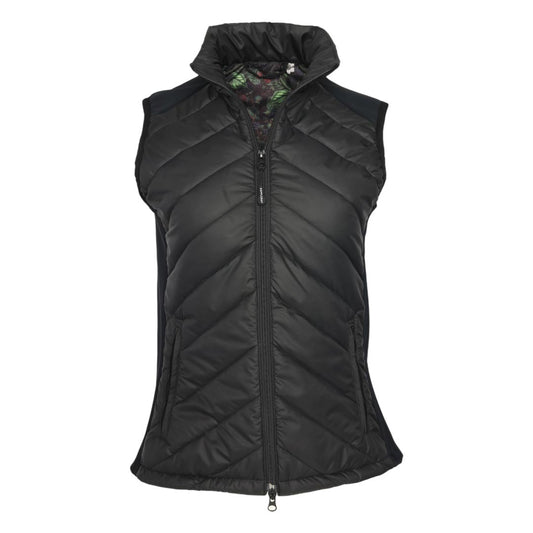 Black quilted vest