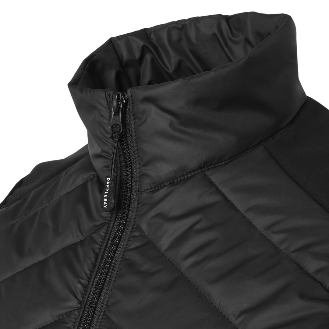 black quilted vest