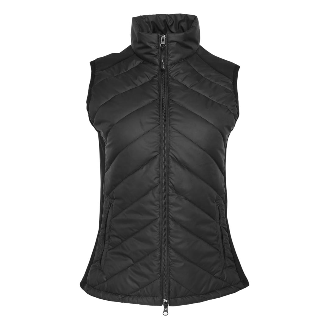 black quilted vest