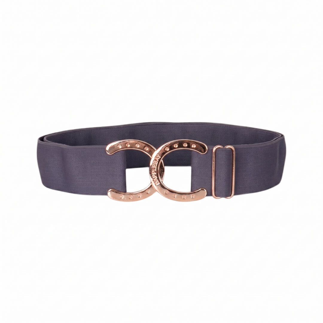 purple belt with horseshoe accent