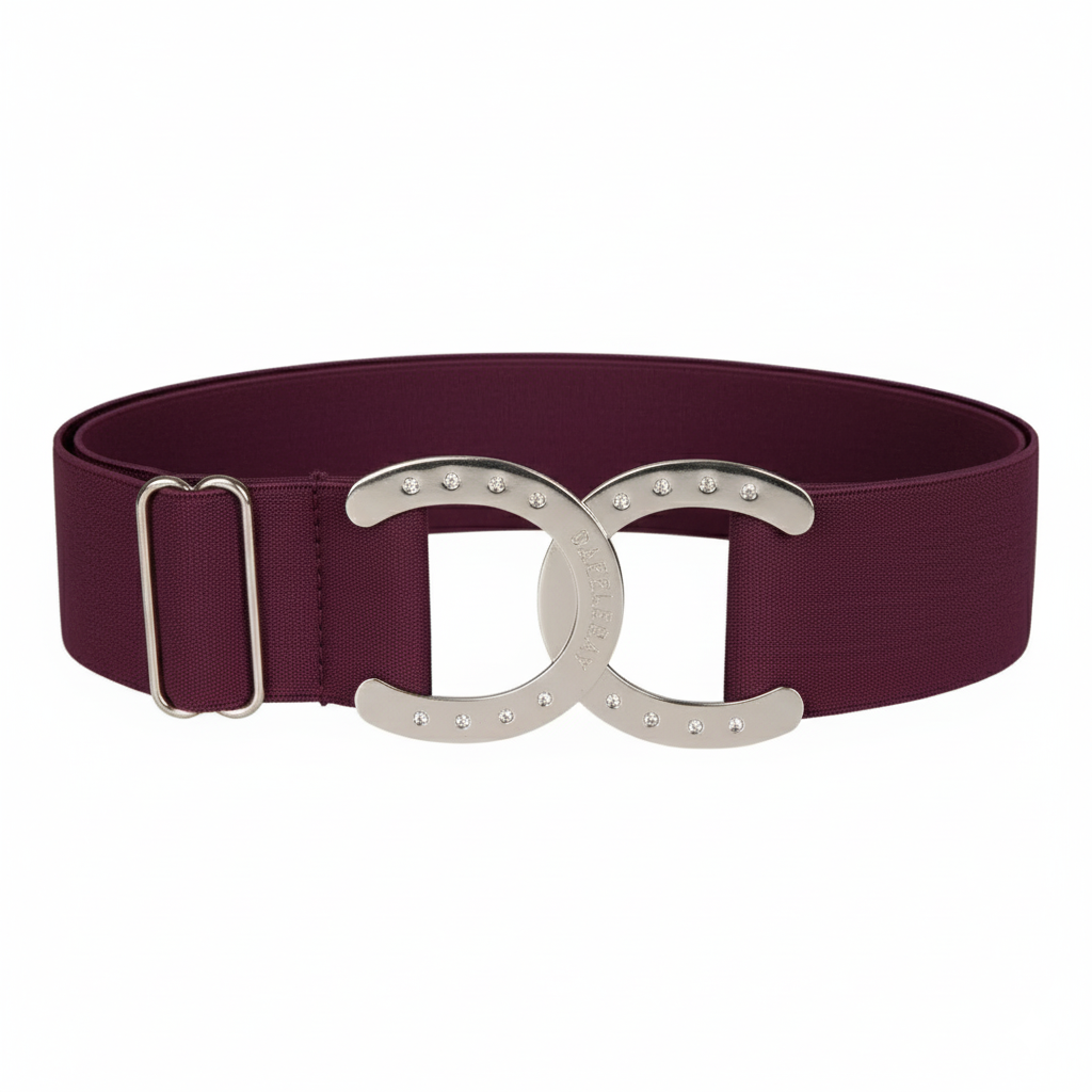 Dapplebay Horse Shoe Belt- Burgundy
