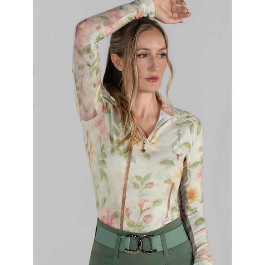 Floral long sleeve riding top