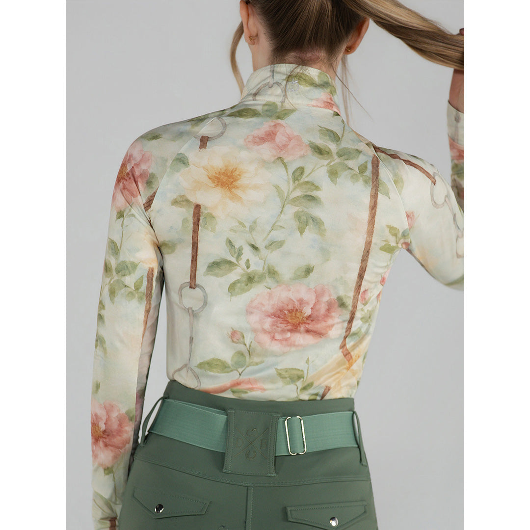 Floral long sleeve riding top