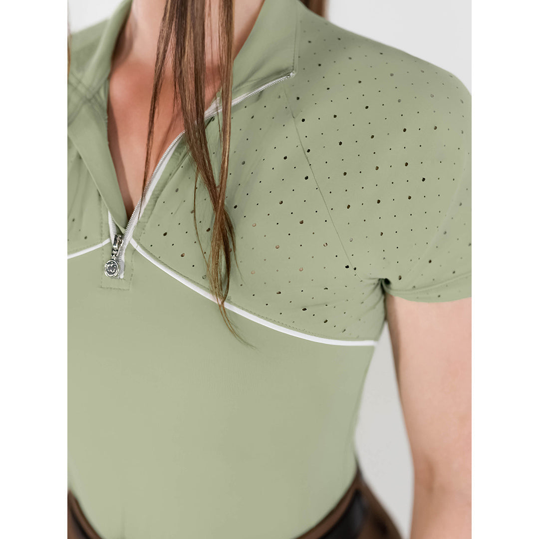 Green riding shirt