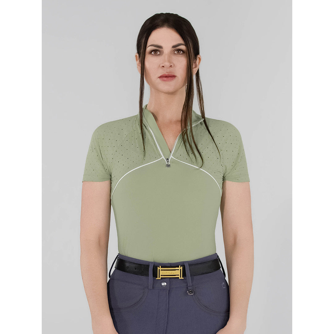 Green riding shirt