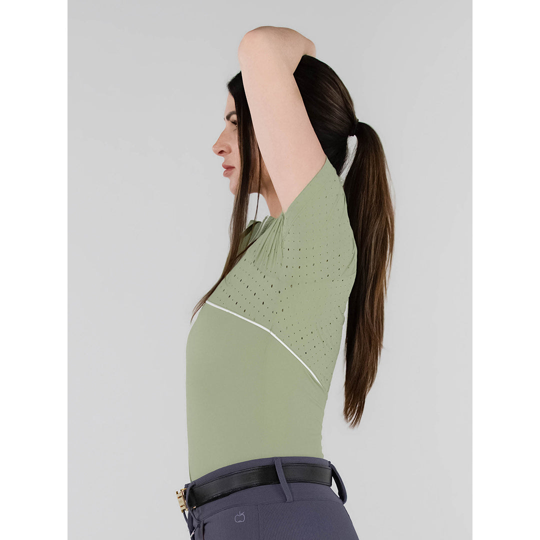 Green riding shirt