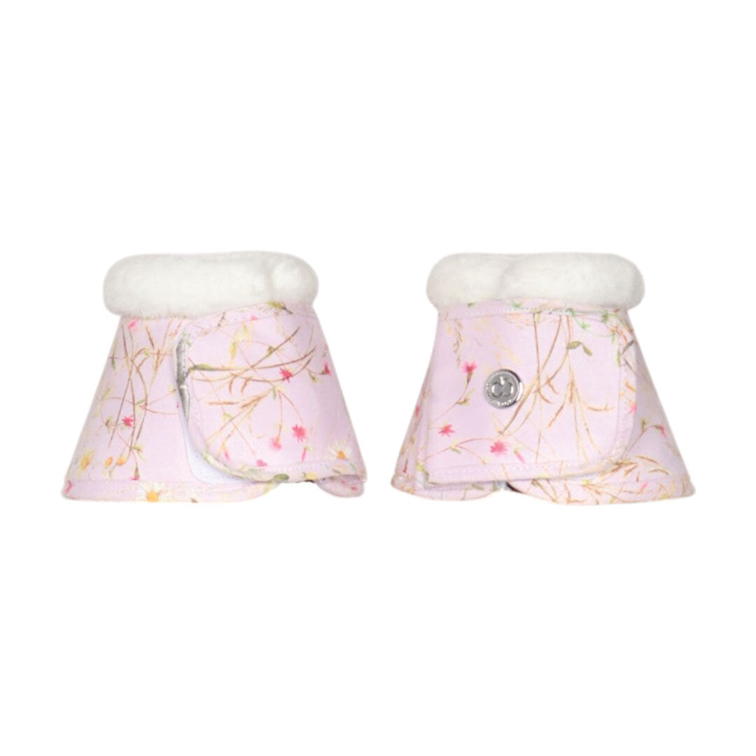 pink floral pattern bell boots