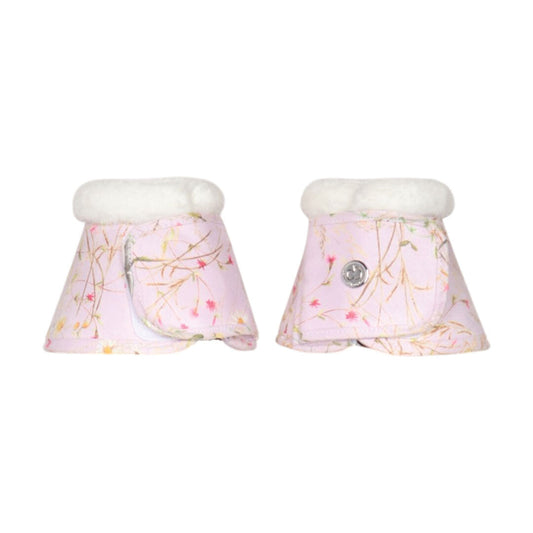 pink floral pattern bell boots