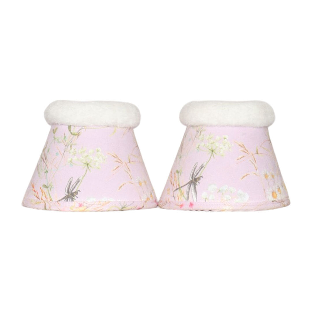 pink floral pattern bell boots